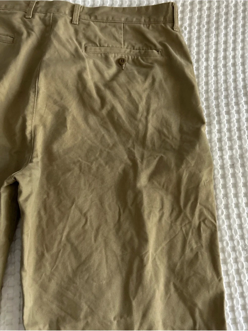 J.CREW Men's Khaki Beige 100% Cotton Oarsman Casual Pants 36x32 Classic Fit